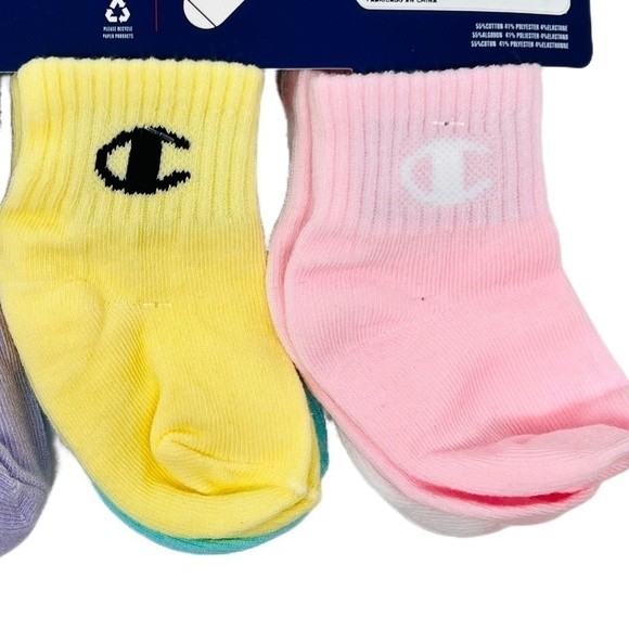 𝅺Champion Baby Tie Dye Socks 6 Pack - Picture 5 of 5